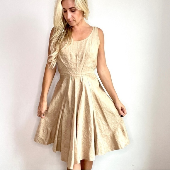 Taylor Tan A Line Fit and Flare Dress - Picture 3 of 15